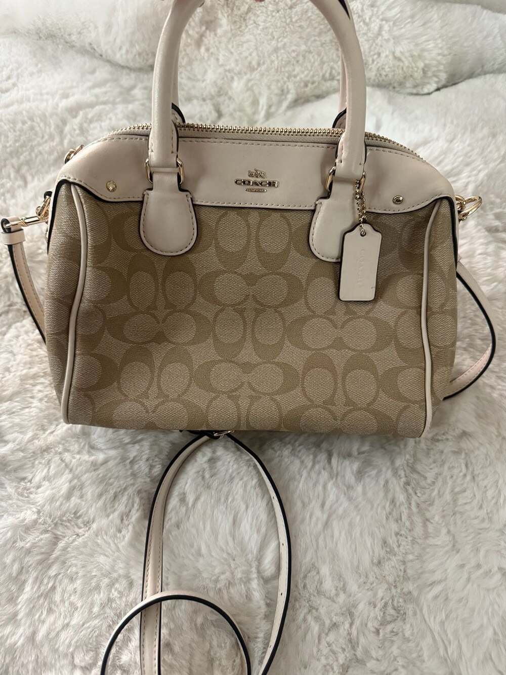 Coach Mini Bennett Satchel in Signature Coated Canvas